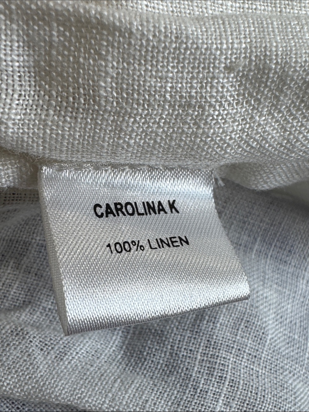 Carolina K White 100% Linen Embroidered Crop Top with Multicolor Folk AZ0815 - Picture 4 of 4